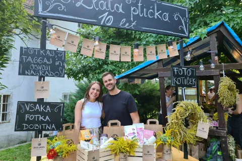 Polona in Primož Štolfa lastnika Zlate ptičke / Foto: Alenka Brun