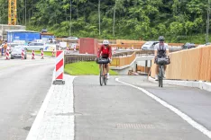 obvoznica gradnja kolesarska cesta kolesarji Bled / Foto: Tina Dokl