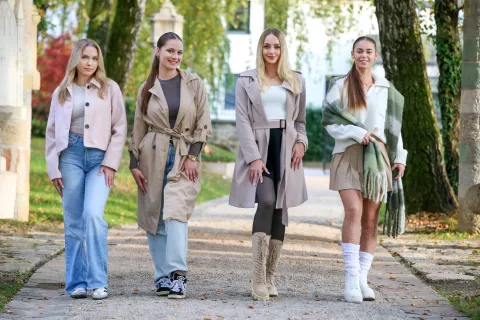 kandidatke za Miss Slovenije 2024 z leve Tjaša Žnidaršič, Allisa Pelko, Saša Poklukar, Tara Tofaj / Foto: Tina Dokl