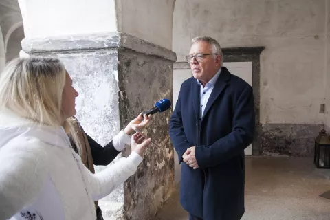 Minister za naravne vire in prostor Jože Novak na obisku v Kamniku / Foto: Aleš Senožetnik