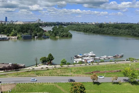 Pogled na sotočje Save in Donave s trdnjave Kalemegdan / Foto: Slavko Zupanc